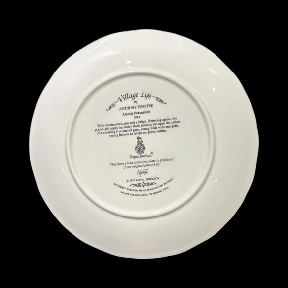Vintage Royal Doulton Village Life Collector Plate by Anthony Forster - Picture 2 of 2